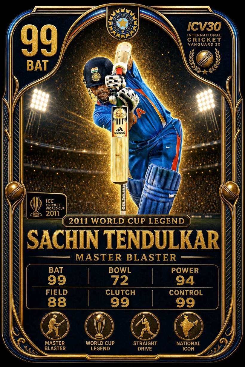 Sachin Tendulkar Vanguard XI legend card