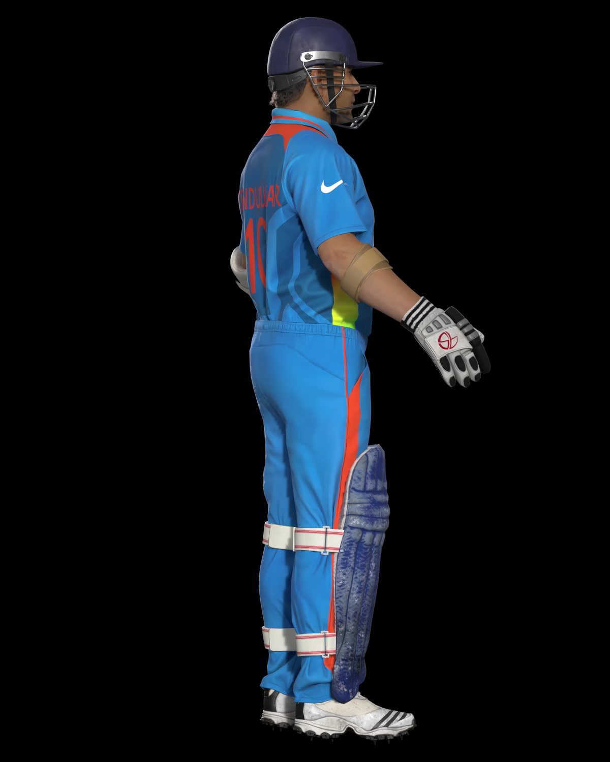 Sachin Tendulkar three-quarter view