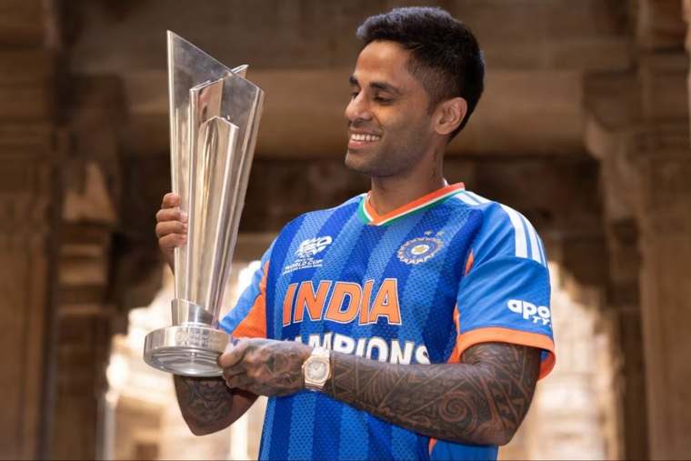 Suryakumar Yadav with the trophy